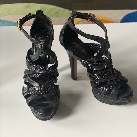 COPY - Authentic Prada Strappy Pumps - Picture 1 of 5